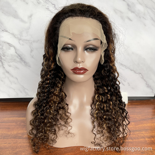 highlight wig indian human hair cuticle ali, kinky curly wigs human hair lace front 13*4 ,wholesale wigs 100% human hair vendors